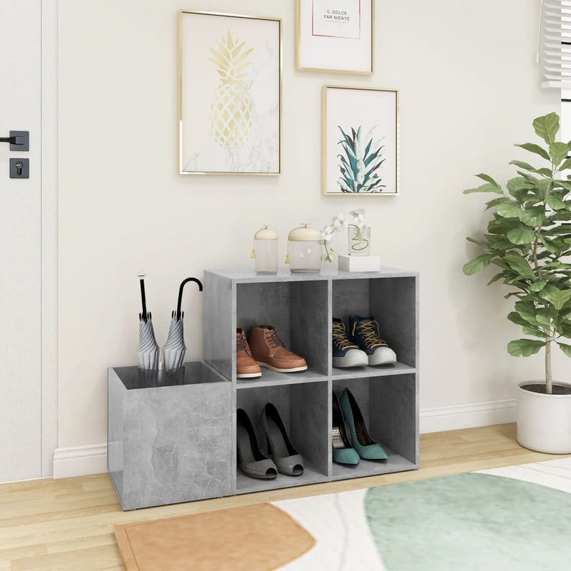 Load image into Gallery viewer, Vidaxl opbergkast 105x35,5x70 cm bewerkt hout betongrijs
