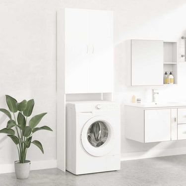 Vidaxl wasmachinekast 64x25,5x190 cm wit