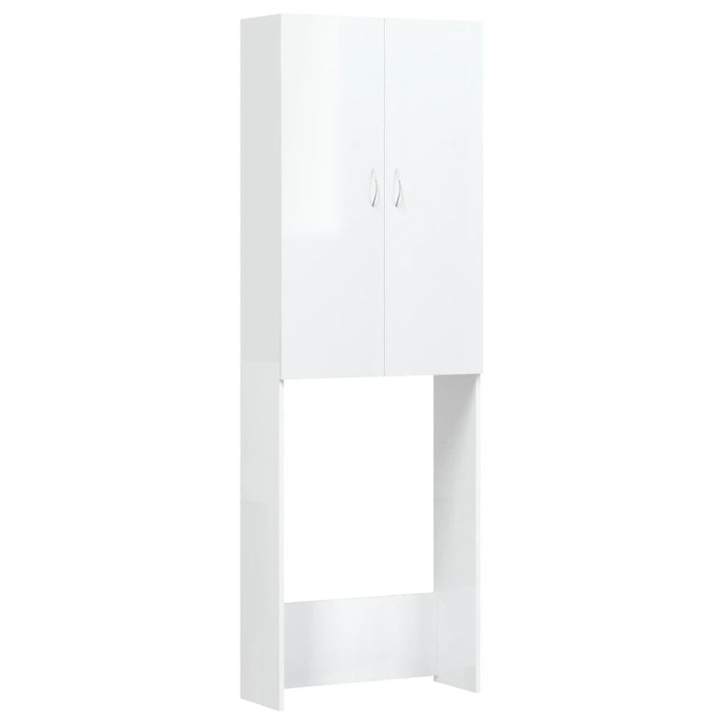 Load image into Gallery viewer, Vidaxl wasmachinekast 64x25,5x190 cm hoogglans wit
