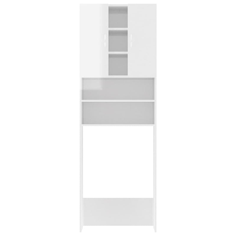 Load image into Gallery viewer, Vidaxl wasmachinekast 64x25,5x190 cm hoogglans wit
