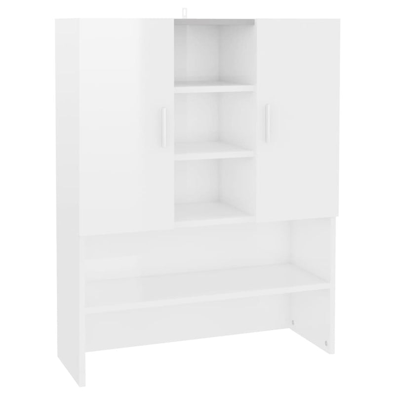 Load image into Gallery viewer, Vidaxl wasmachinekast 70,5x25,5x90 cm hoogglans wit
