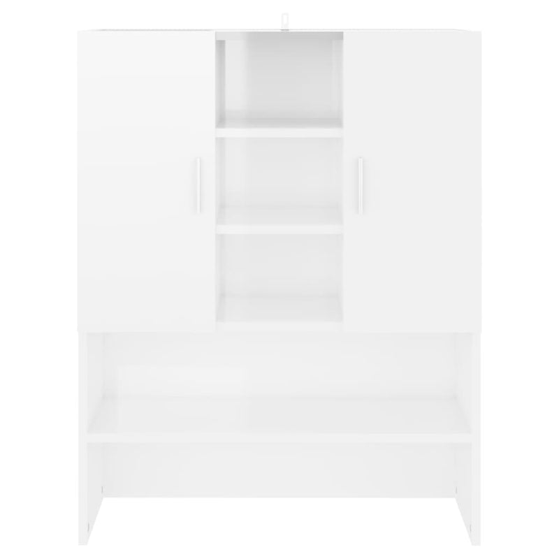 Load image into Gallery viewer, Vidaxl wasmachinekast 70,5x25,5x90 cm hoogglans wit
