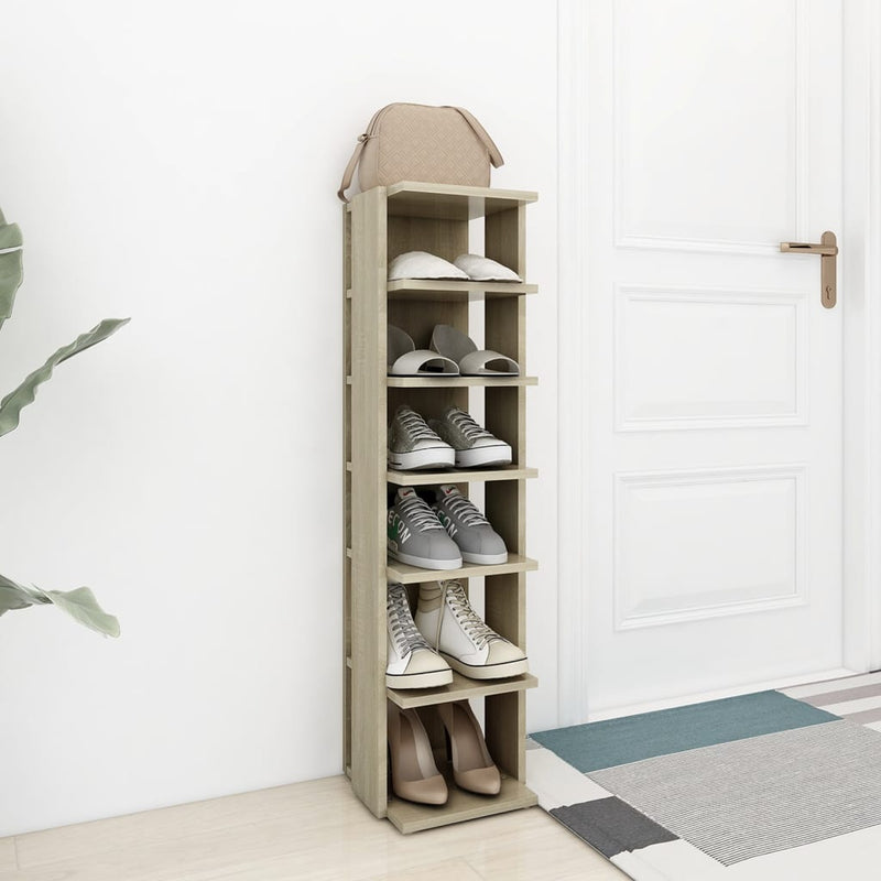 Load image into Gallery viewer, Vidaxl schoenenkast 27,5x27x102 cm bewerkt hout sonoma eikenkleurig
