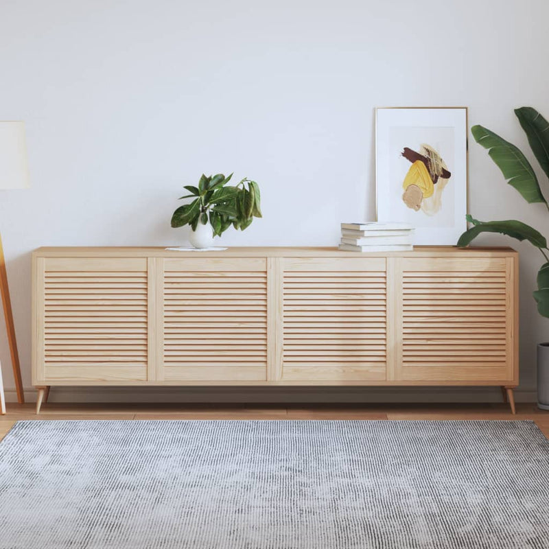 Load image into Gallery viewer, Vidaxl kastdeuren met lamellen 4 st 61,5x59,4 cm massief grenenhout
