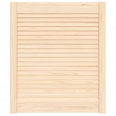 Vidaxl kastdeur met lamellen 69x59,4 cm massief grenenhout