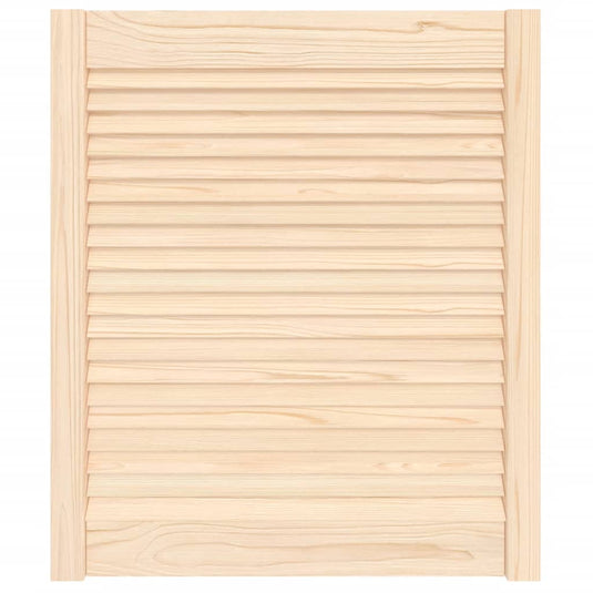 Vidaxl kastdeur met lamellen 69x59,4 cm massief grenenhout