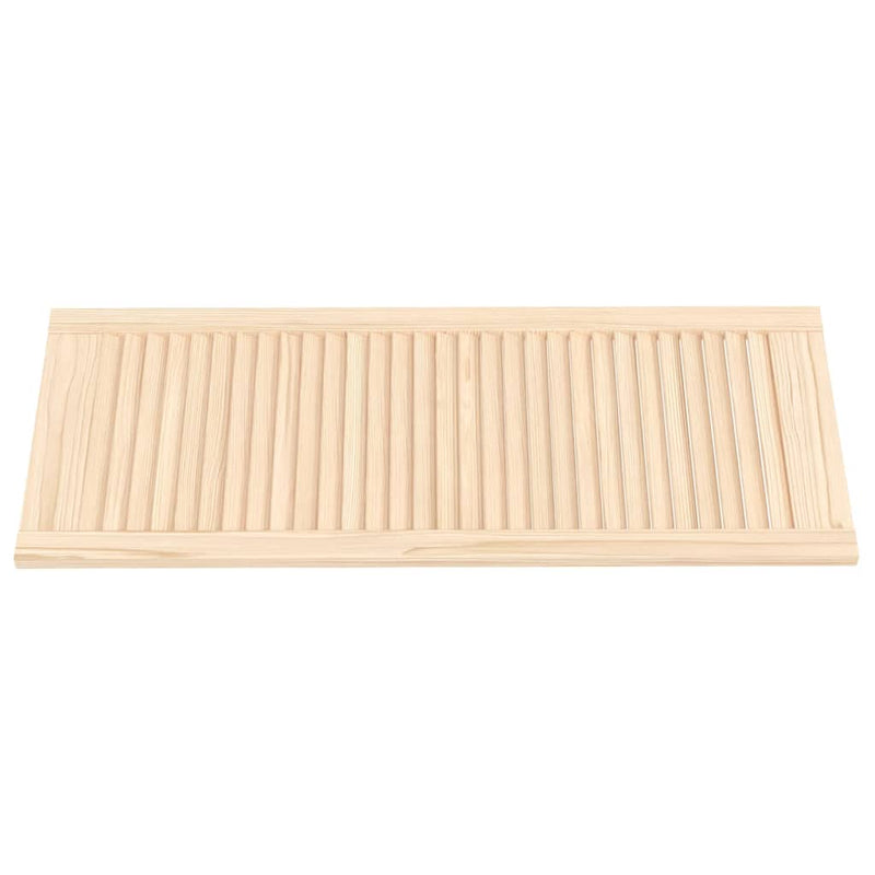 Load image into Gallery viewer, Vidaxl kastdeur met lamellen 99,3x39,4 cm massief grenenhout
