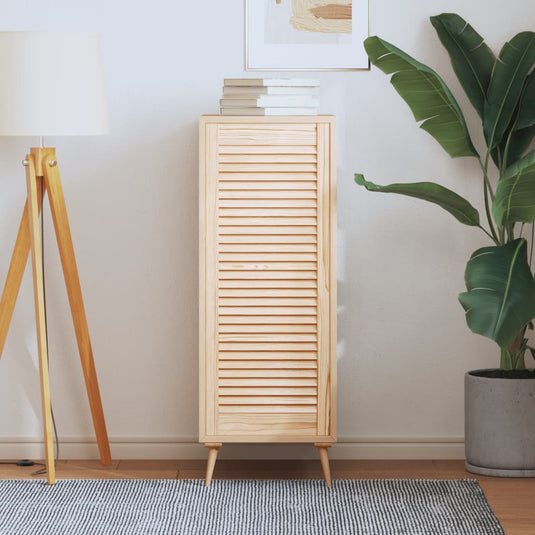 Vidaxl kastdeur met lamellen 99,3x39,4 cm massief grenenhout