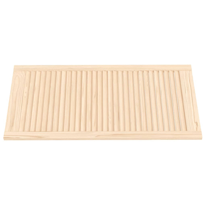 Load image into Gallery viewer, Vidaxl kastdeuren met lamellen 2 st 99,3x49,4 cm massief grenenhout
