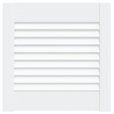 Vidaxl kastdeur met lamellen 39,5x39,4 cm massief grenenhout wit