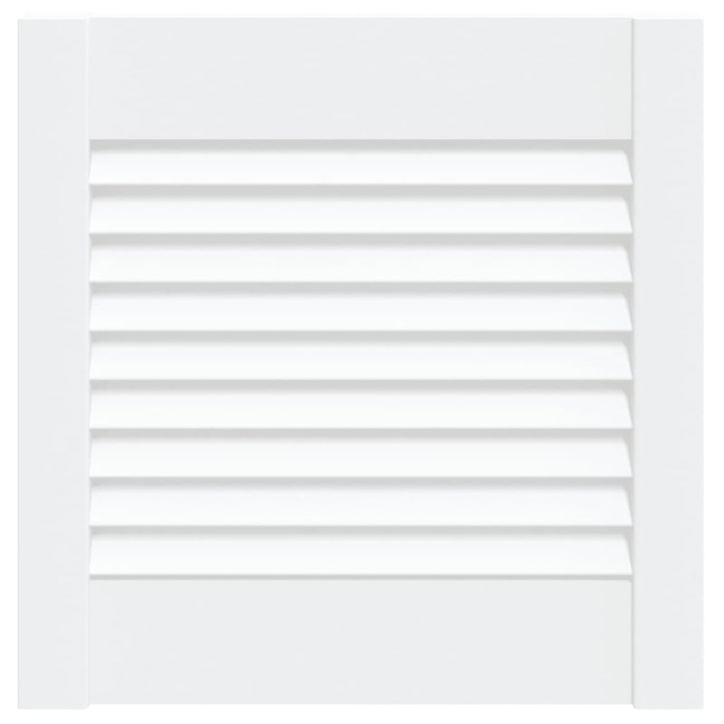 Load image into Gallery viewer, Vidaxl kastdeur met lamellen 39,5x39,4 cm massief grenenhout wit
