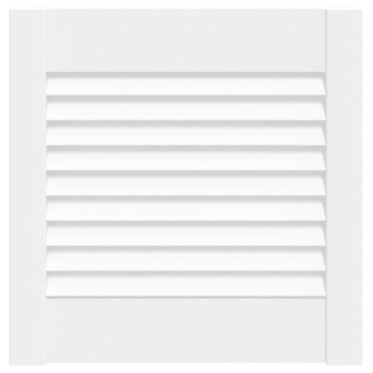 Vidaxl kastdeur met lamellen 39,5x39,4 cm massief grenenhout wit