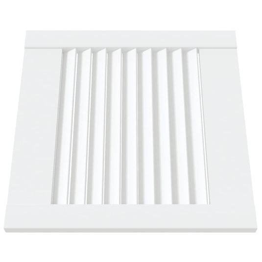 Vidaxl kastdeuren met lamellen 2 st 39,5x39,4 cm grenenhout wit
