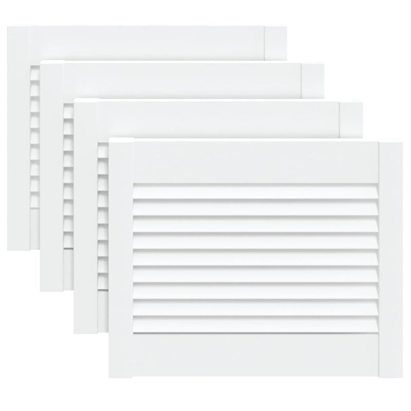 Load image into Gallery viewer, Vidaxl kastdeuren met lamellen 4 st 39,5x49,4 cm grenenhout wit
