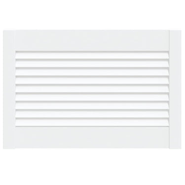 Vidaxl kastdeur met lamellen 39,5x59,4 cm massief grenenhout wit