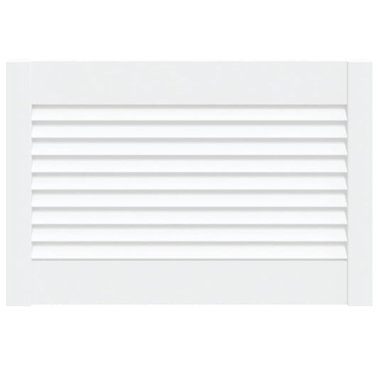 Vidaxl kastdeur met lamellen 39,5x59,4 cm massief grenenhout wit