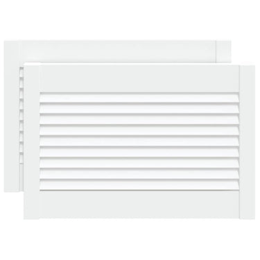 Vidaxl kastdeuren met lamellen 2 st 39,5x59,4 cm grenenhout wit