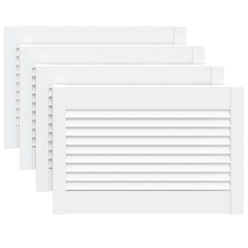 Load image into Gallery viewer, Vidaxl kastdeuren met lamellen 4 st 39,5x59,4 cm grenenhout wit
