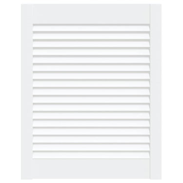 Vidaxl kastdeur met lamellen 61,5x49,4 cm massief grenenhout wit