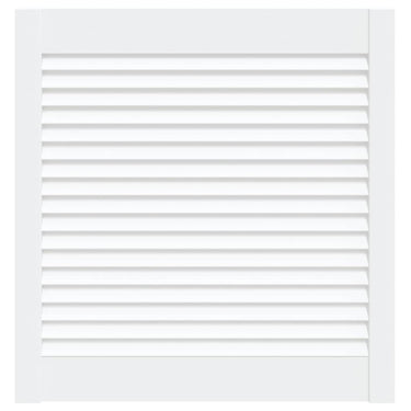 Vidaxl kastdeur met lamellen 61,5x59,4 cm massief grenenhout wit