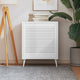 Vidaxl kastdeur met lamellen 61,5x59,4 cm massief grenenhout wit