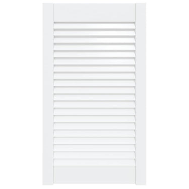 Vidaxl kastdeur met lamellen 69x39,4 cm massief grenenhout wit
