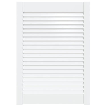 Vidaxl kastdeur met lamellen 69x49,4 cm massief grenenhout wit