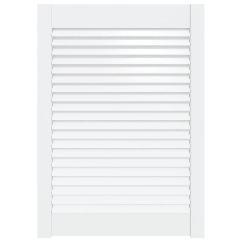 Load image into Gallery viewer, Vidaxl kastdeur met lamellen 69x49,4 cm massief grenenhout wit

