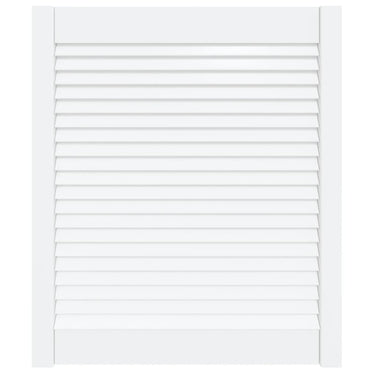 Vidaxl kastdeur met lamellen 69x59,4 cm massief grenenhout wit