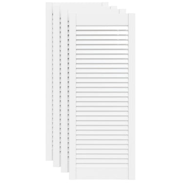 Vidaxl kastdeuren met lamellen 4 st 99,3x39,4 cm gwitrenenhout