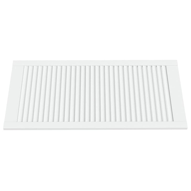 Load image into Gallery viewer, Vidaxl kastdeur met lamellen 99,3x49,4 cm massief grenenhout wit
