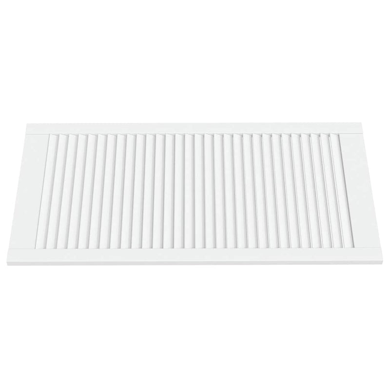 Load image into Gallery viewer, Vidaxl kastdeuren met lamellen 2 st 99,3x49,4 cm grenenhout wit
