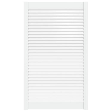 Vidaxl kastdeur met lamellen 99,3x59,4 cm massief grenenhout wit