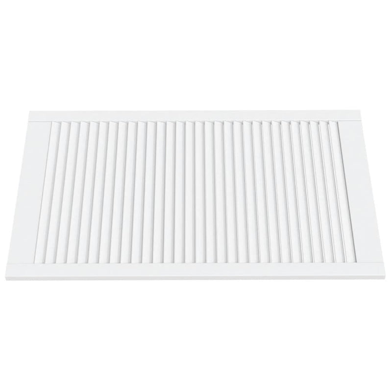 Load image into Gallery viewer, Vidaxl kastdeur met lamellen 99,3x59,4 cm massief grenenhout wit
