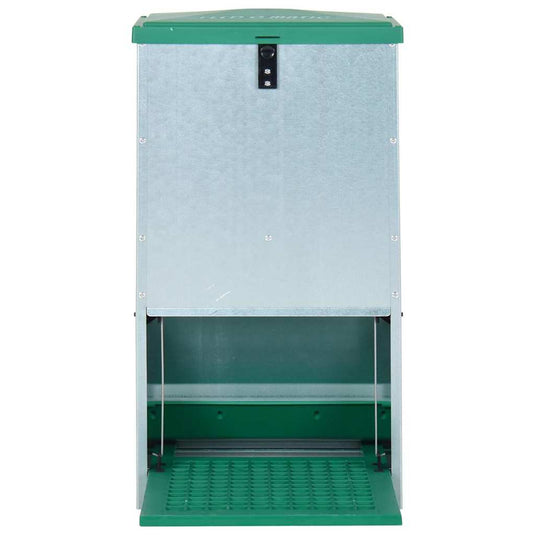 Vidaxl pluimveevoerbak automatisch met pedaal 20 kg