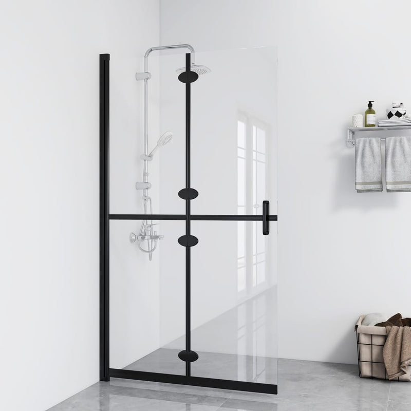 Load image into Gallery viewer, Vidaxl inloopdouchewand inklapbaar 90x190 cm esg-glas transparant
