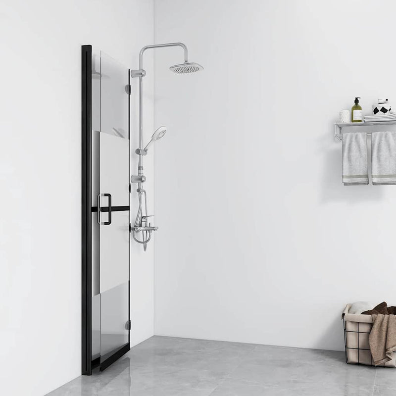 Load image into Gallery viewer, Vidaxl inloopdouchewand inklapbaar 100x190 cm esg-glas halfmat
