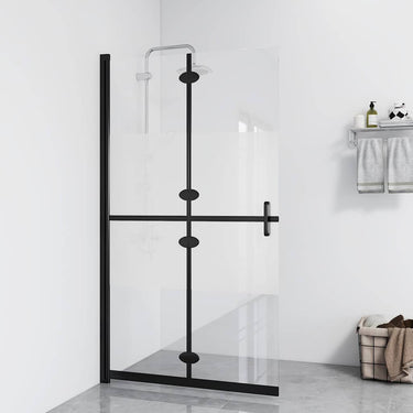 Vidaxl inloopdouchewand inklapbaar 100x190 cm esg-glas halfmat