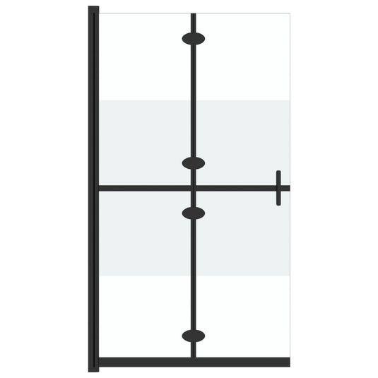 VidaXL Inloopdouchewand inklapbaar 120x190 cm ESG-glas halfmat