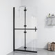 VidaXL Inloopdouchewand inklapbaar 120x190 cm ESG-glas halfmat