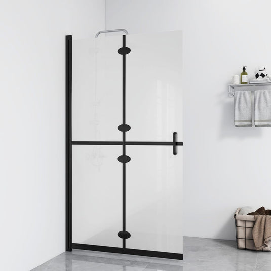 Vidaxl inloopdouchewand inklapbaar 90x190 cm esg-glas mat