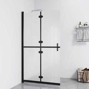 Vidaxl inloopdouchewand inklapbaar 100x190 cm esg-glas mat