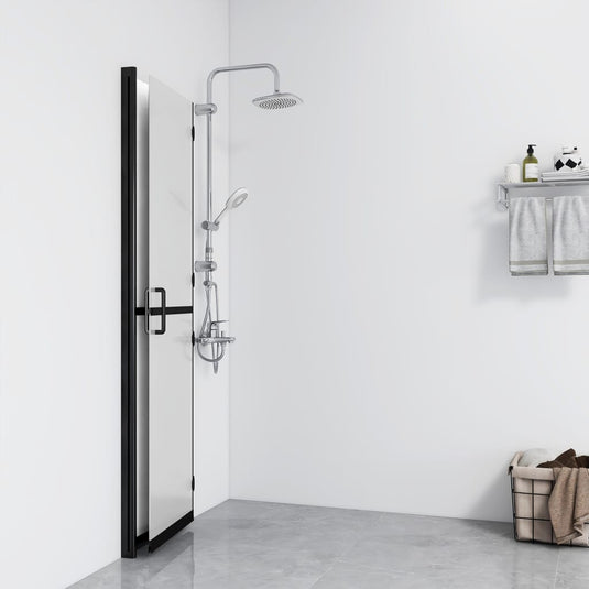 Vidaxl inloopdouchewand inklapbaar 110x190 cm esg-glas mat