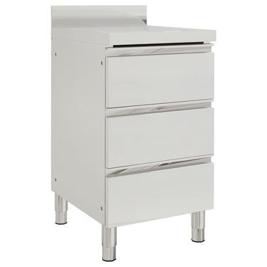 Vidaxl commerciële keukenkast met 3 lades 50x60x96 cm