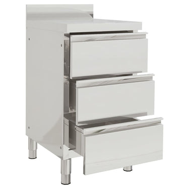 Vidaxl commerciële keukenkast met 3 lades 50x60x96 cm