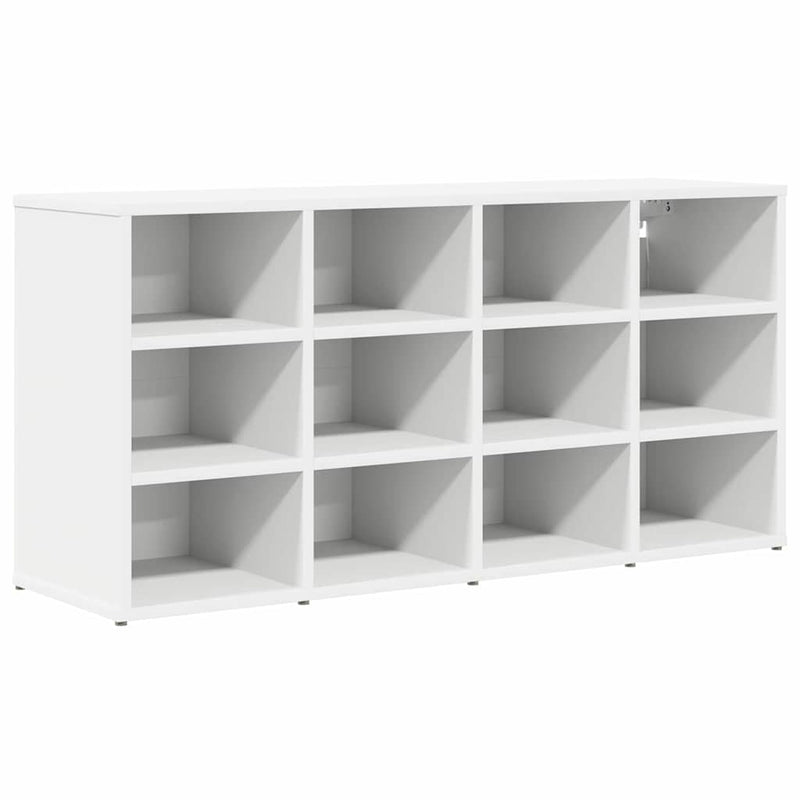 Afbeelding laden in galerijviewer, Vidaxl schoenenkast met plank wit 103 x 30 x 51 cm bewerkt hout
