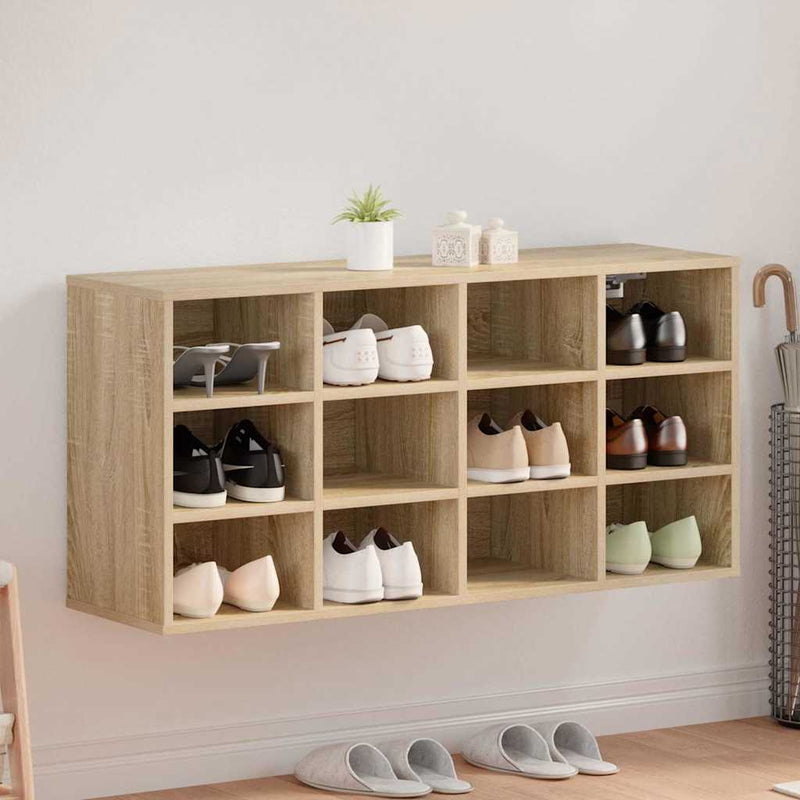 Afbeelding laden in galerijviewer, Vidaxl schoenenkast sonoma eiken 103 x 30 x 51 cm bewerkt hout

