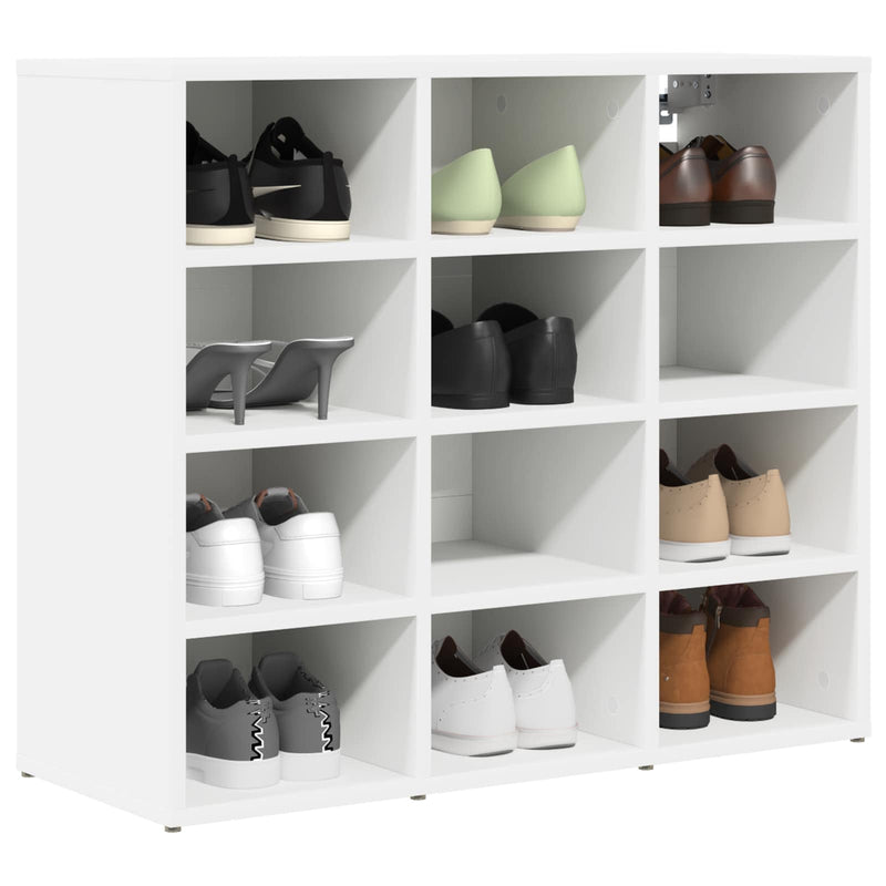 Afbeelding laden in galerijviewer, Vidaxl schoenenkast met plank wit 77,5 x 30 x 67 cm bewerkt hout

