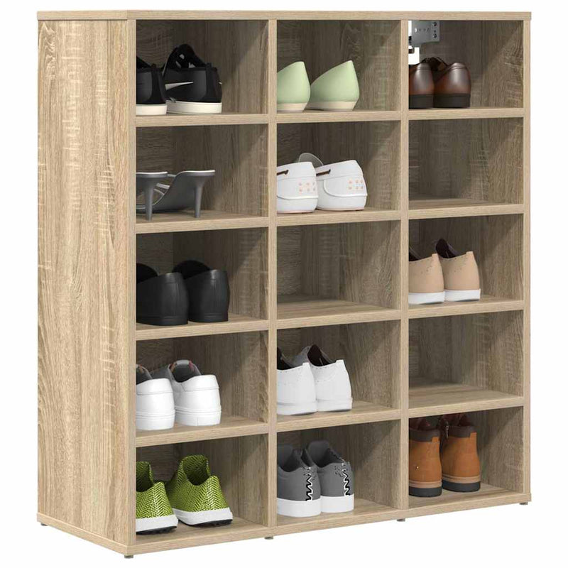Afbeelding laden in galerijviewer, Vidaxl schoenenkast sonoma eiken 77,5 x 30 x 83,5 cm bewerkt hout
