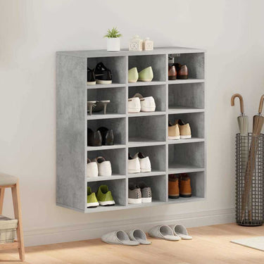 Vidaxl schoenenkast betongrijs 77,5 x 30 x 83,5 cm bewerkt hout